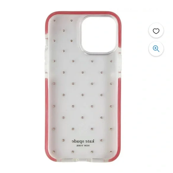 Kate Spade Hardshell iPhone Case in Ombré Pink Dot and Clear, for iPhone 13 Pro - Picture 3 of 15